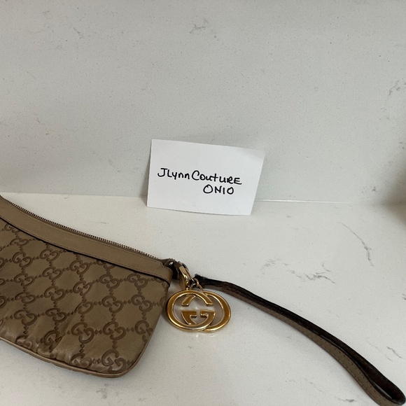 Gucci Handbags - GUCCI Metallic Gold Microguccissima Wristlet Bag,Gucci GG wristlet, Gucci Clutch